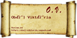 Obál Viktória névjegykártya